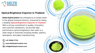 Optical Brightener Exporter in Thailand