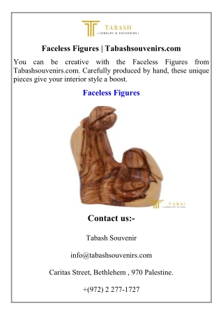 Faceless Figures  Tabashsouvenirs.com