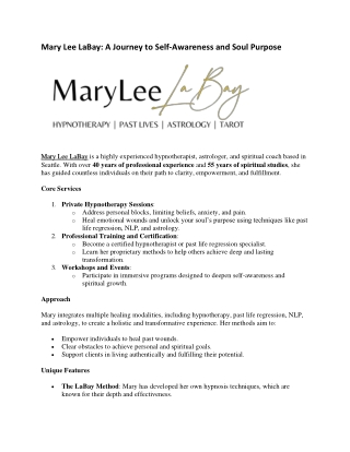 Unlocking the Soul: The Transformational Journey with Mary Lee LaBay