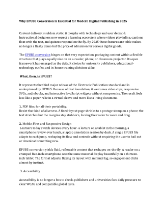 Why EPUB3 Conversion Is Essential for Modern Digital Publishing in 2025
