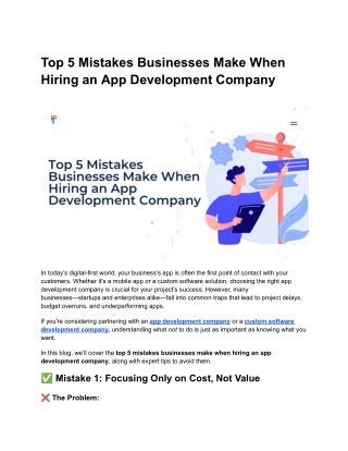 Top 5 Mistakes Businesses Make When Hiring an App Development Company (1)