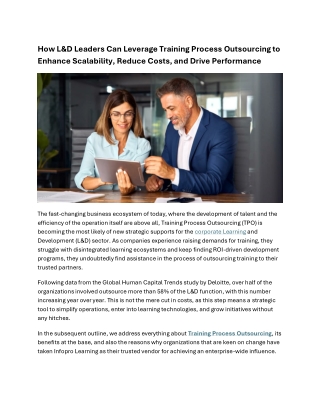 Title Unlocking Organizational Efficiency with Training Proc