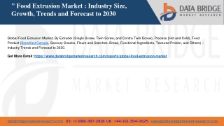 Global Food Extrusion Market