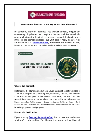 Unlock Secrets: Illuminati Power Awaits
