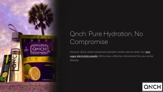 Qnch Zero Sugar Electrolyte Powder – Pure Hydration from Nature