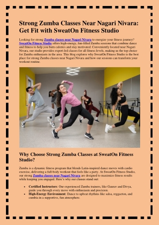 Zumba Classes Near Nagari Nivara