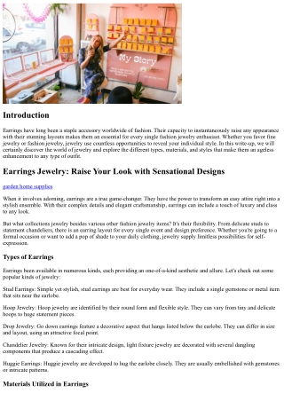 Earrings Jewelry: Boost Your Appearance with Stunning Styles