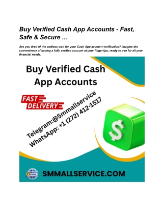 Buy Verified Cash App Accounts - Fast, Safe & Secure  (1)