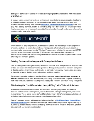 Enterprise Software Solutions in Seattle_ Driving Digital Transformation with Innovation and Efficiency