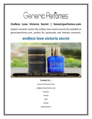 Endless Love Victoria Secret  Genericperfumes.com