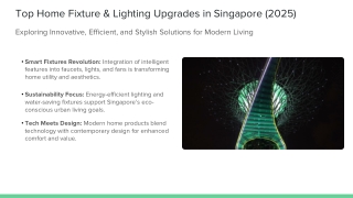 Top Home Fixture & Lighting Upgrades in Singapore (2025)