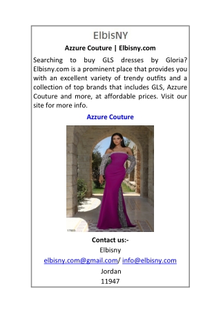 Azzure Couture Elbisny.com