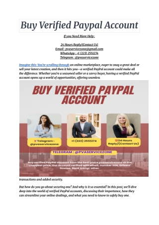 Buy Verified Paypal Account