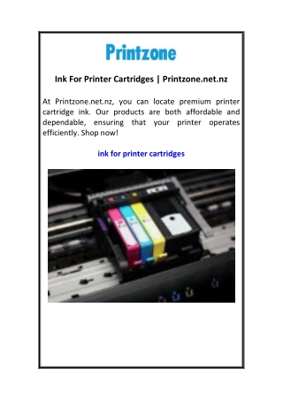 Ink For Printer Cartridges  Printzone.net.nz