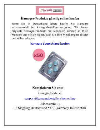 Kamagra-Produkte günstig online kaufen
