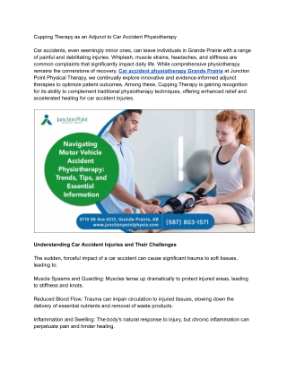 Cupping Therapy as an Adjunct to Car Accident Physiotherapy