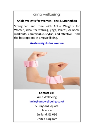 Ankle Weights for Women Tone & Strengthen