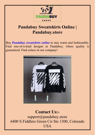 Pandabuy Sweatshirts Online  Pandabuy.store