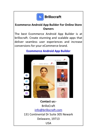 Ecommerce Android App Builder For Online Store Owners