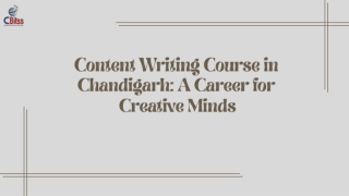 Content Writing Course in Chandigarh A Career for Creative Minds