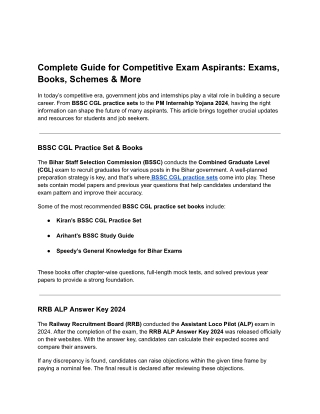 Complete Guide for Competitive Exam Aspirants_ Exams, Books, Schemes & More