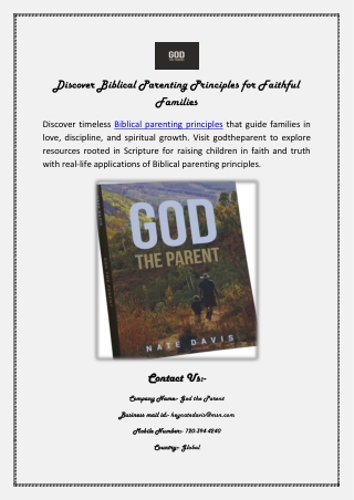 Discover Biblical Parenting Principles for Faithful Families
