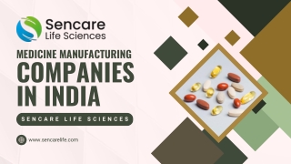Top Medicine Manufacturing Companies in India