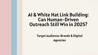 AI & White Hat Link Building Can Human-Driven Outreach Still Win in 2025