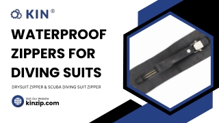 Waterproof zippers for diving suits