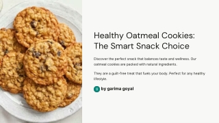 Healthy Oatmeal Cookies