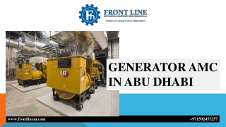 GENERATOR AMC IN ABU DHABI