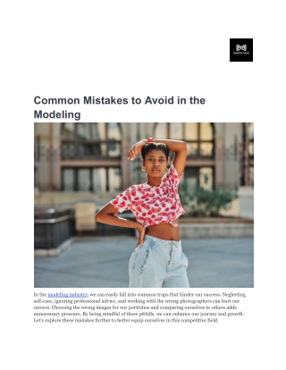 Common Mistakes to Avoid in the Modeling-Mapsstudio