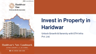 ETH Infra – Trusted Real Estate in Haridwar with Premium Apartments