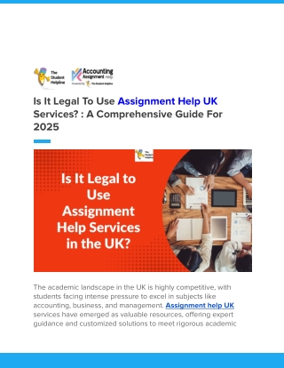 Is It Legal To Use Assignment Help Services In The UK_