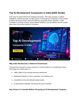 top ai development companies in india