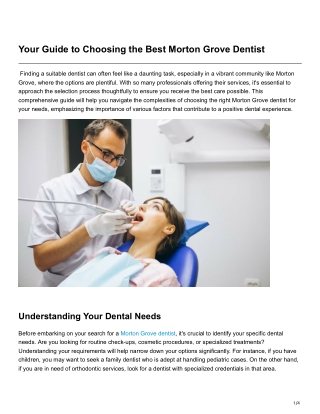 Your Guide to Choosing the Best Morton Grove Dentist (2)
