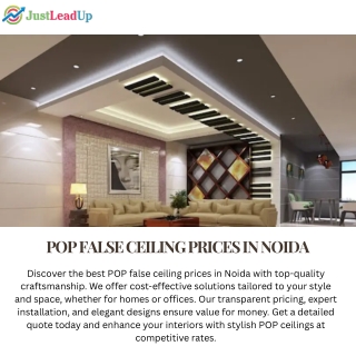 pop false ceiling prices in Noida