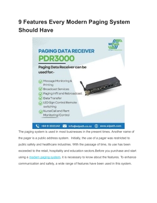 9 Features Every Modern Paging System Should Have