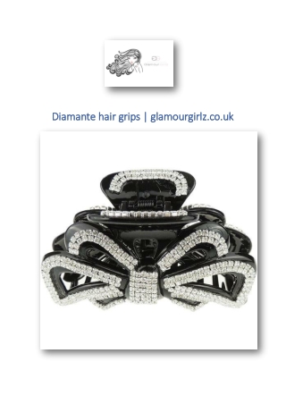Diamante hair grips | glamourgirlz.co.uk