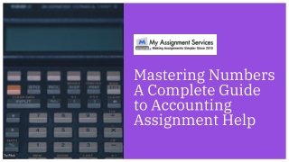 Mastering Numbers: A Complete Guide to Accounting Assignment Help