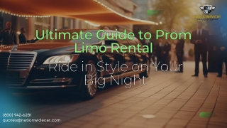 Ultimate Guide to Prom Limo Rental Ride in Style on Your Big Night