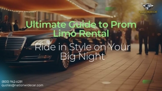 Ultimate Guide to Prom Limo Rental Ride in Style on Your Big Night