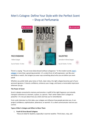 Men's cologne in 2025