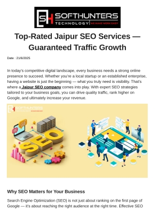 Top-Rated Jaipur SEO Services — Guaranteed Traffic Growth