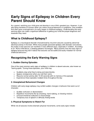 Child Seizures: What to Do in an Emergency?