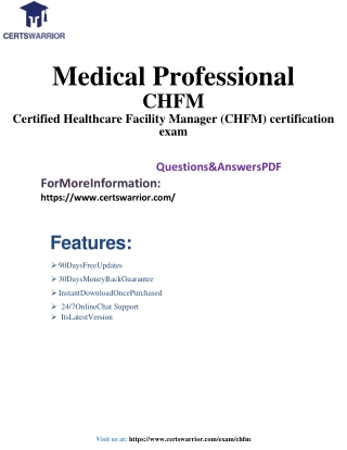 CHFM question and answer pdf dumps