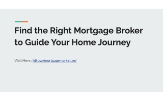 Find the Right Mortgage Broker to Guide Your Home Journey