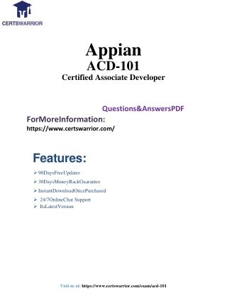ACD-101 question and answer pdf dumps