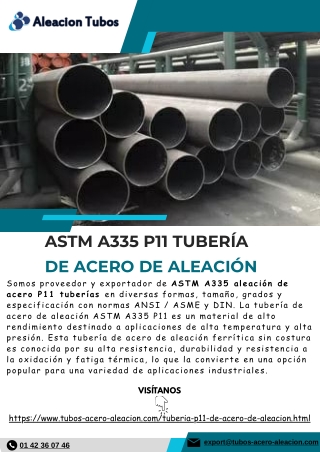 ASTM A335 P11 tubería de acero de aleación