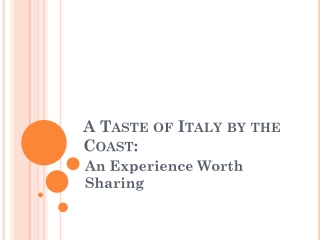 Authentic Italian Dining Experience on the Gold Coast